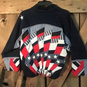 Vintage 1994 Patriotic Handmade Jean Jacket 🇱🇷